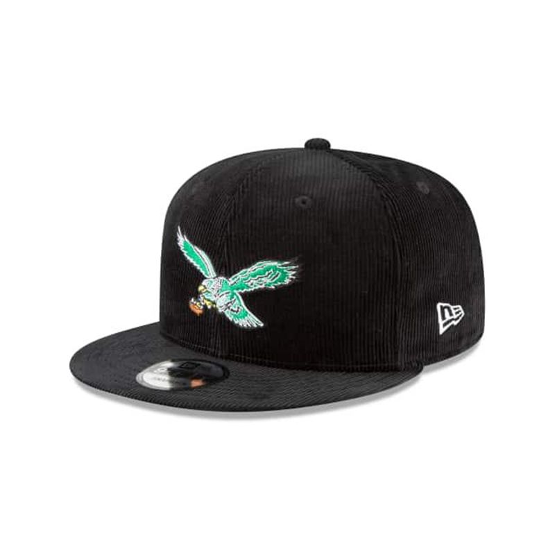 NFL Philadelphia Eagles Corduroy 9Fifty Snapback (NES0435) - Black New Era Caps